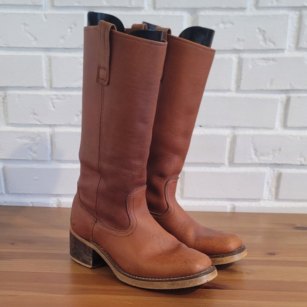 Authentic Vintage campus style knee high riding boots